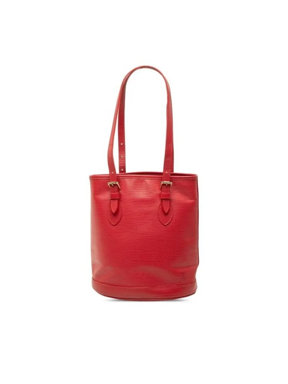 Louis Vuitton Epi Bucket PM Tote Shoulder Bag Rouge Red Leather
